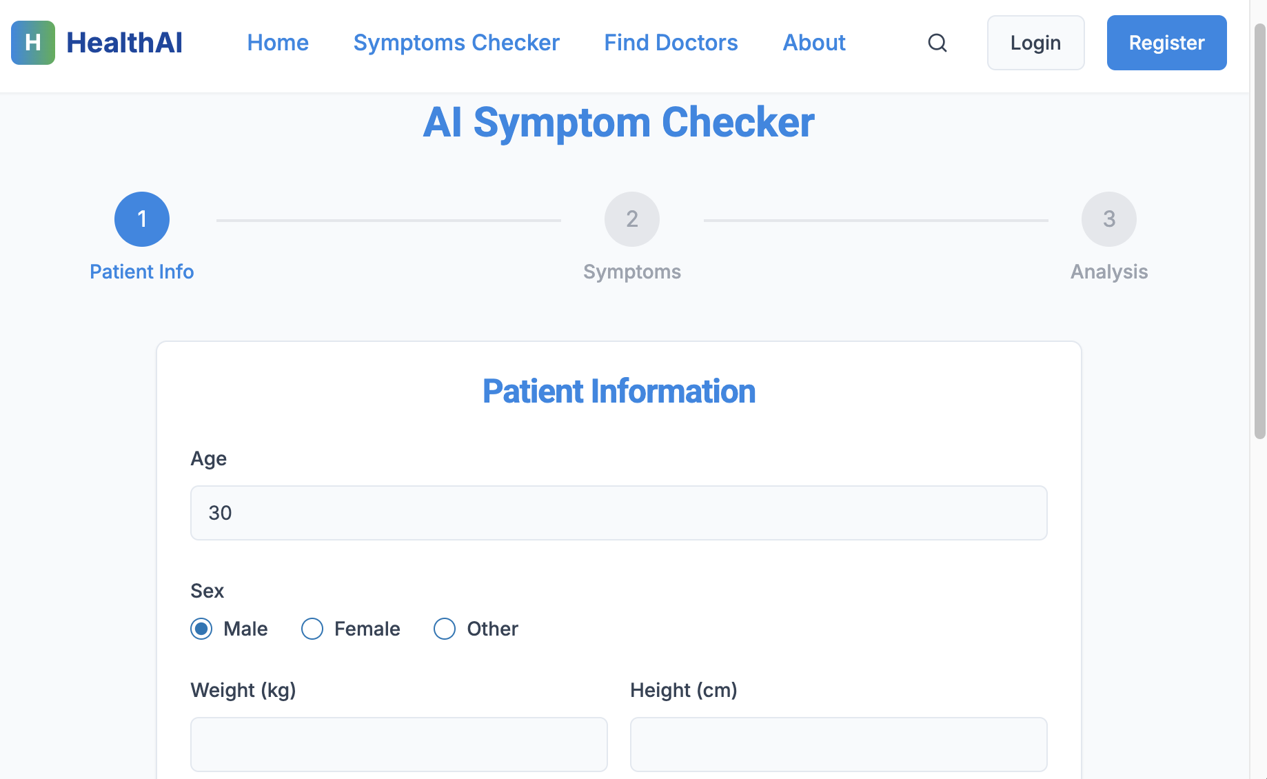 AI-Powered Symptoms Checker